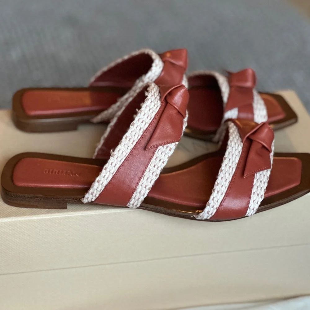 Alexandre Birman Brown and Cream Sandals - Picture 3 of 6